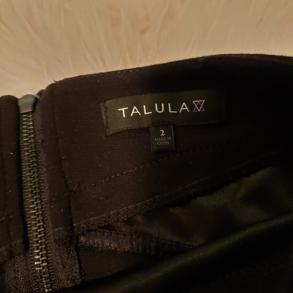 Talula black leather mini skirt sz 2 - Picture 2 of 5